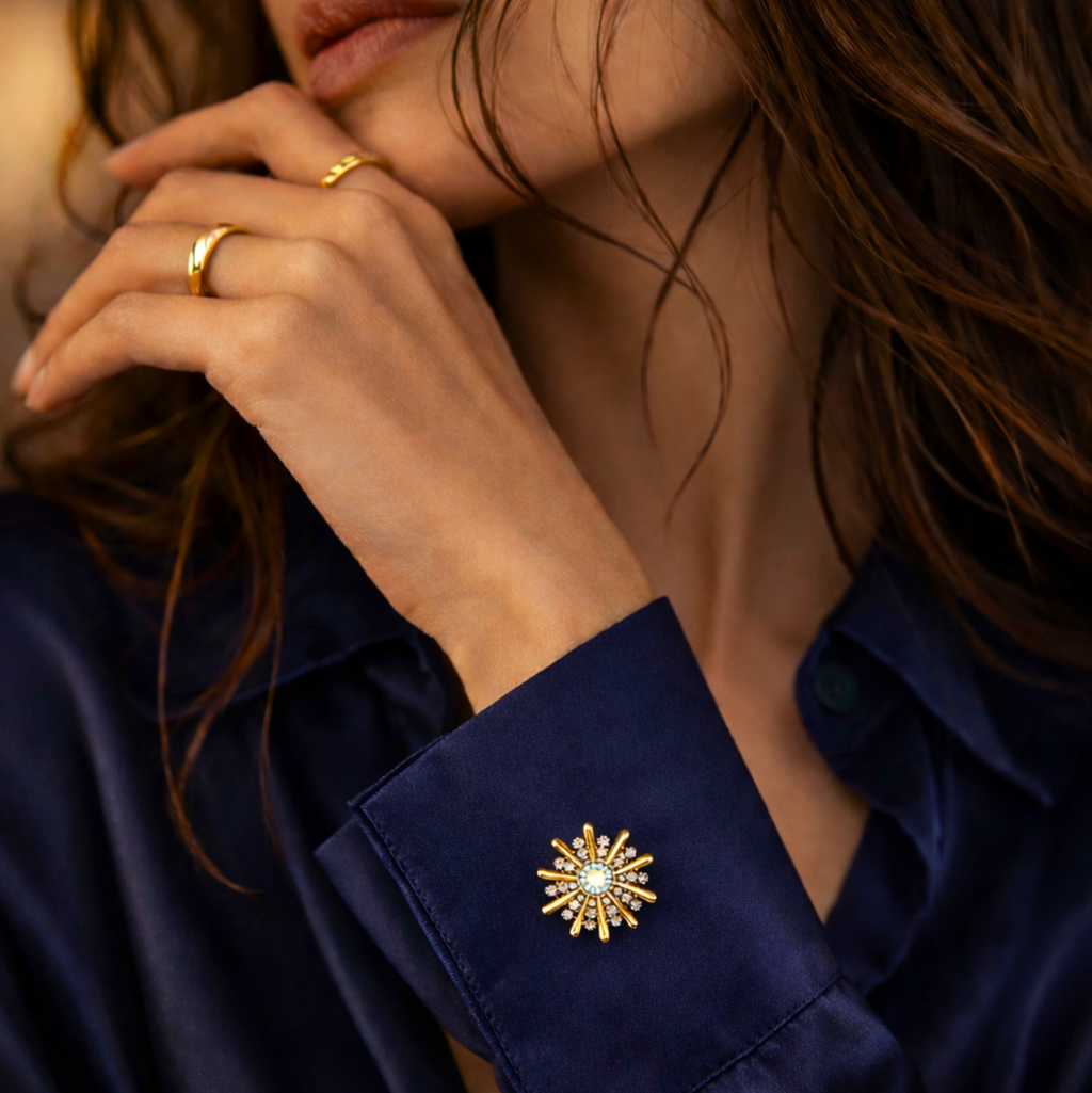 Couvre-Bouton Diamant Soleil