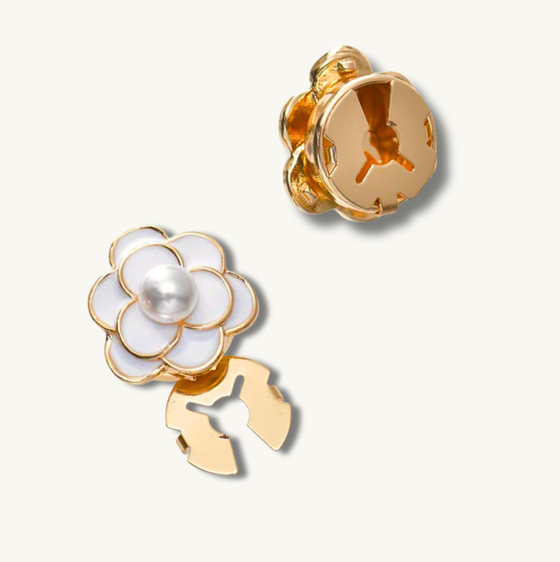 Couvre-Bouton Fleur Ying-Yang